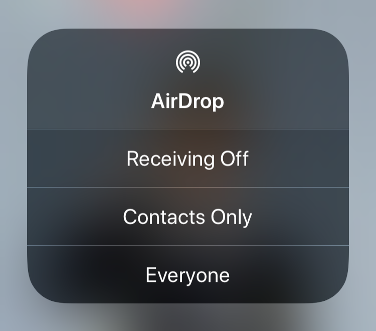 airdrop not showing