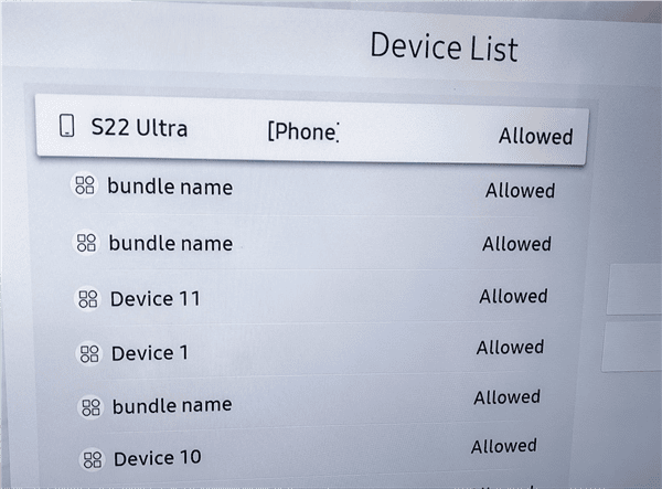 Allow Phone Connection on TV