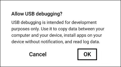 Allow USB debugging on your Samsung device
