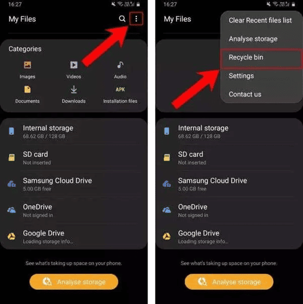 Android Data Recovery from Recycle Bin