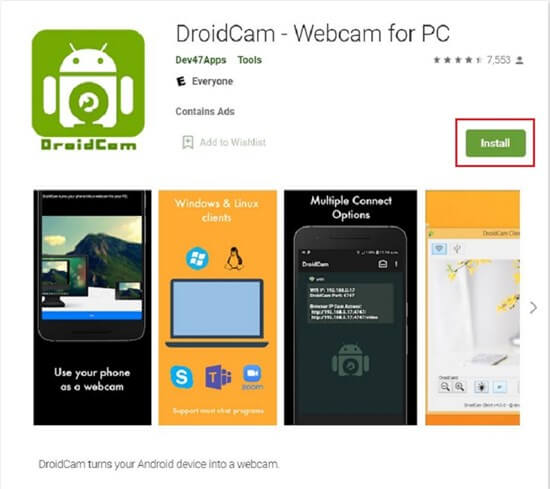 droidcam streamlabs obs