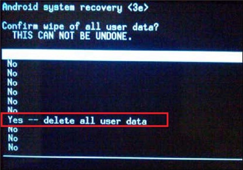 Delete all User Data