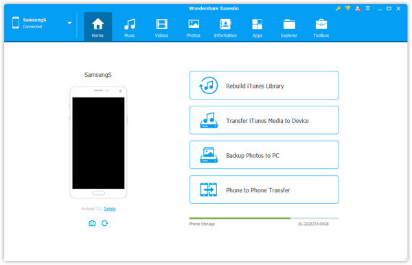 Wondershare TunesGo - Anroid Files Transfer Alternative