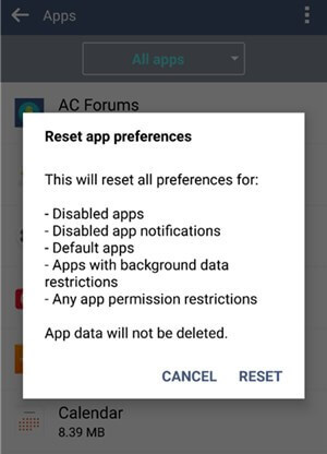 Reset App Permission