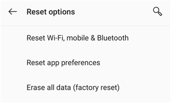Reset Android to Factory Settings