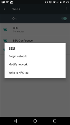 Forget and Reconnect the WiFi