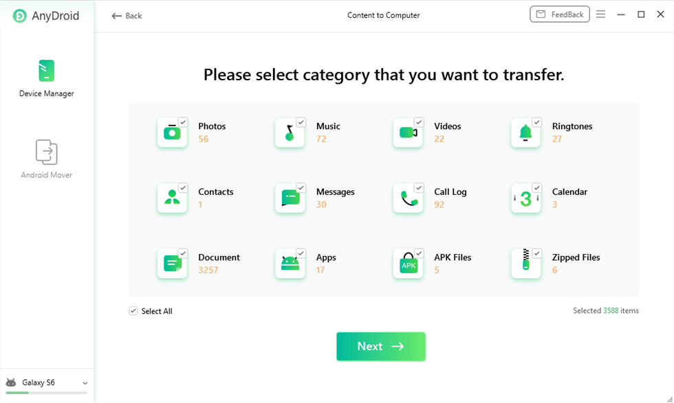 Choose File Categories