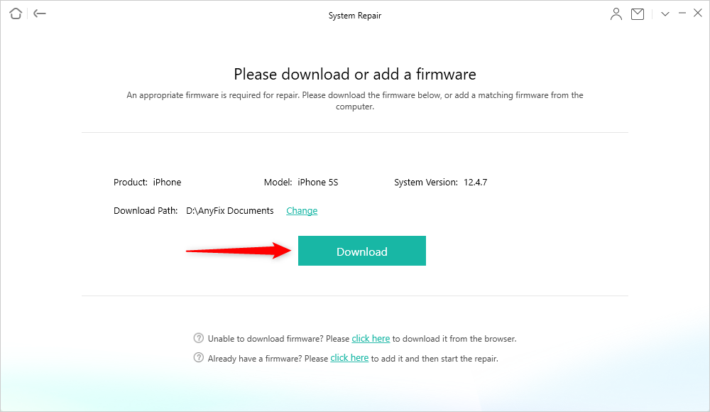 Download a Matching Firmware for your Device