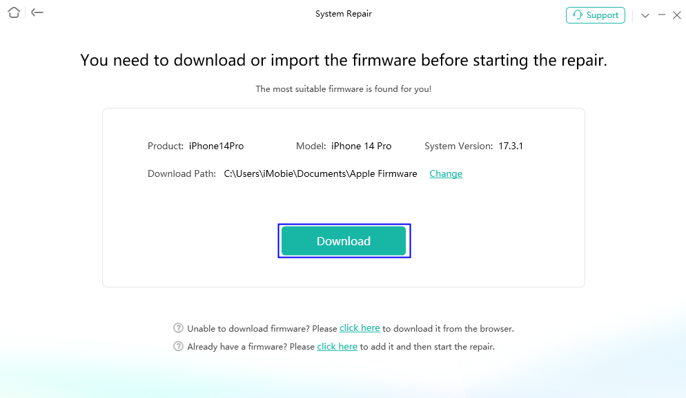 AnyFix System Repair Firmware Download