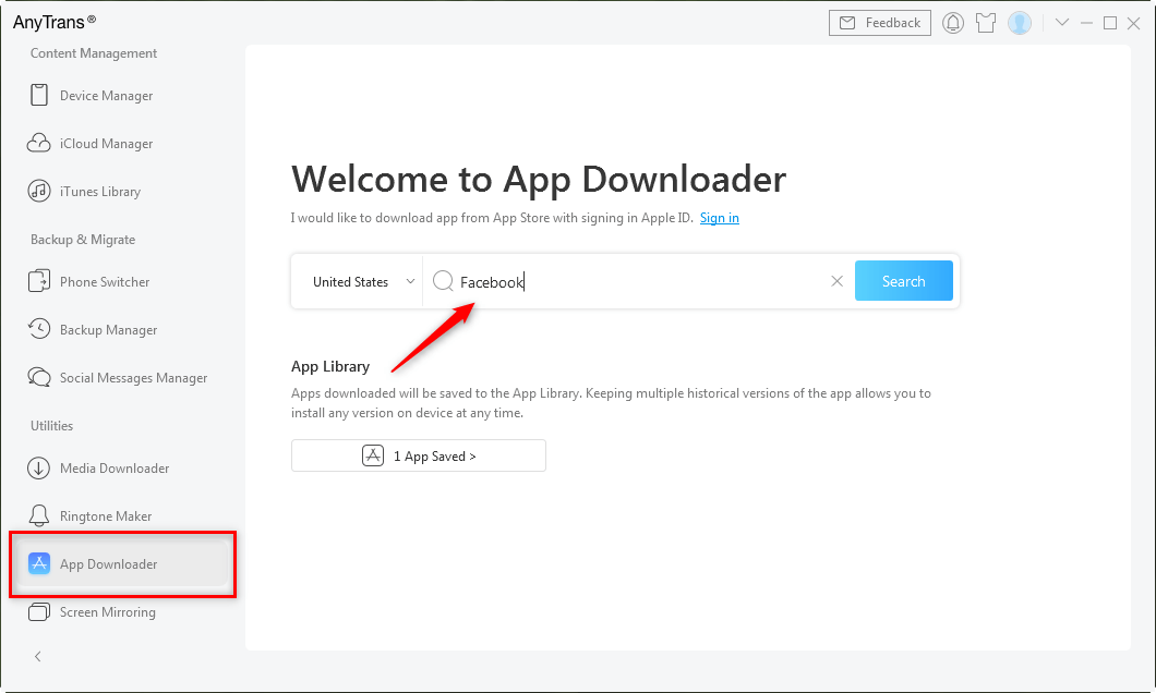 Choose App Downloader and Search the App You Want