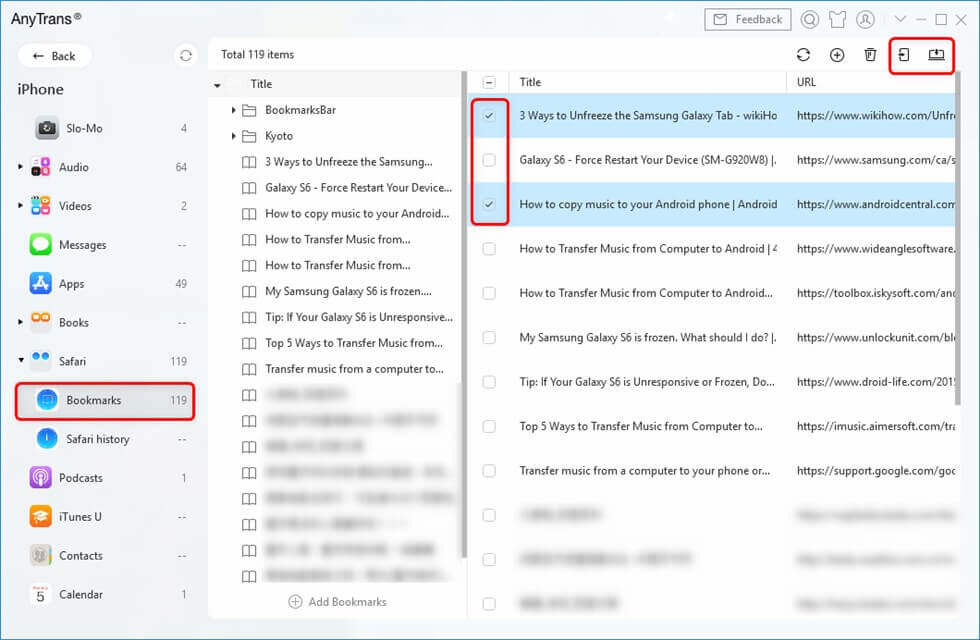 Backup Safari Bookmarks from iPhone to Computer or Another Device