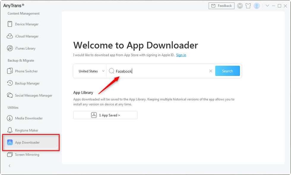 Choose App Downloader and Search the App You Want