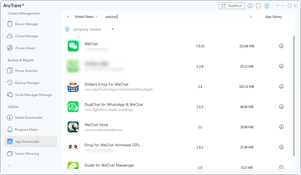 Search in App Store