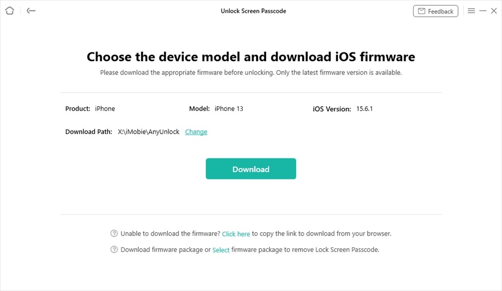 Get Matching Firmware for iPhone 13