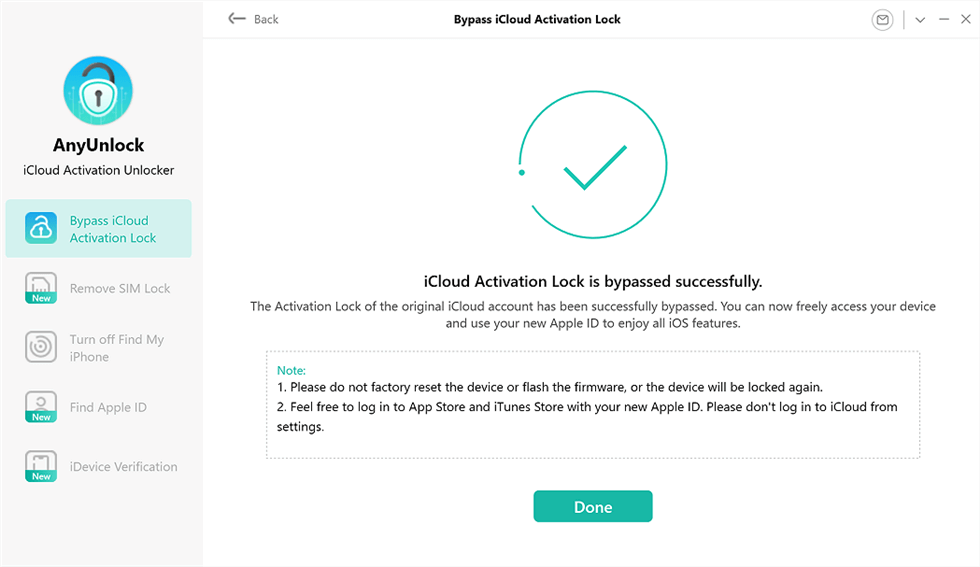 Bypass iCloud Activation Lock Succeed