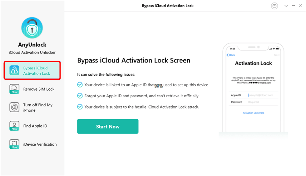 Choose Bypass iCloud Activation Lock