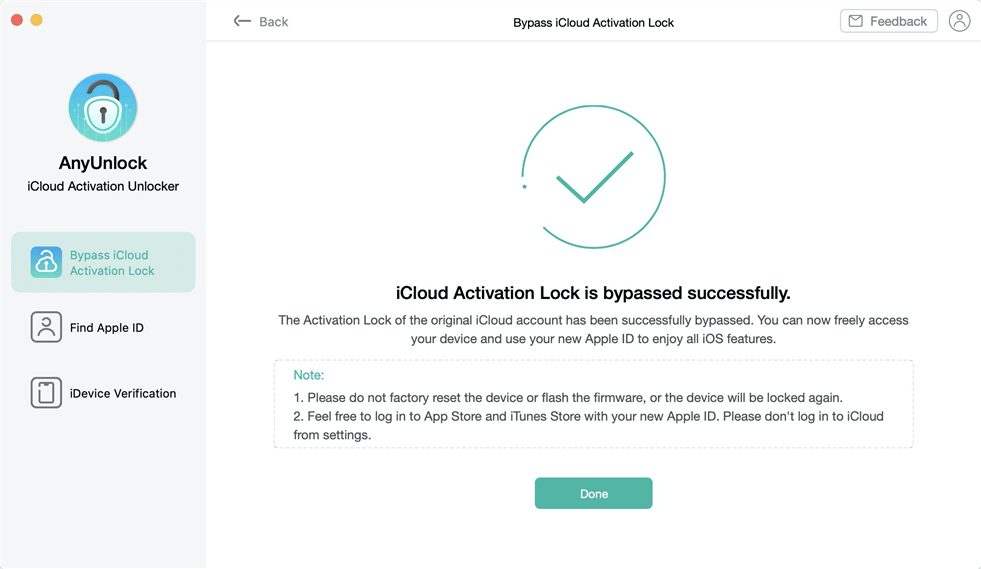 iCloud Activation Lock is Bypassed Successfully