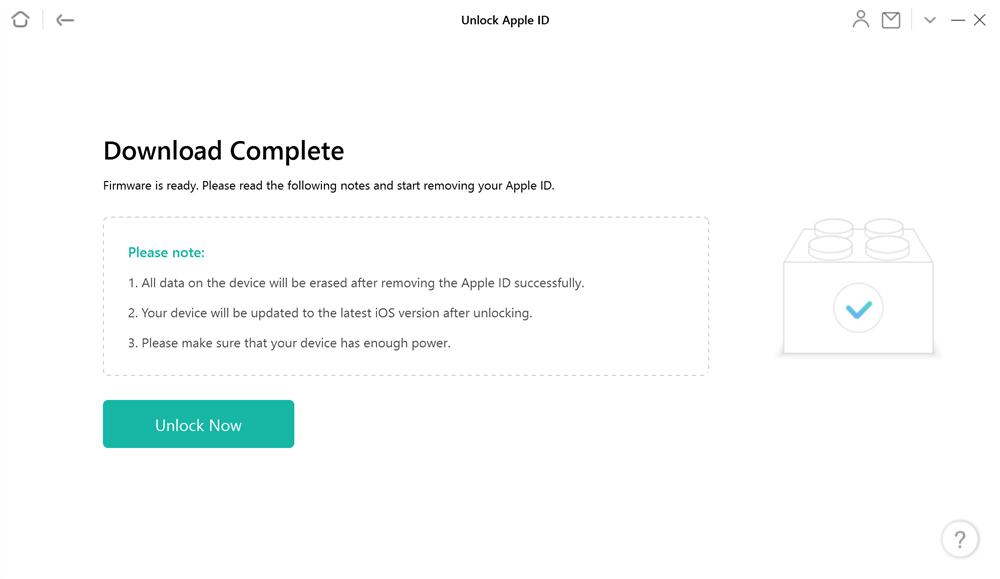 Firmware Download Complete and Unlock Apple ID Now