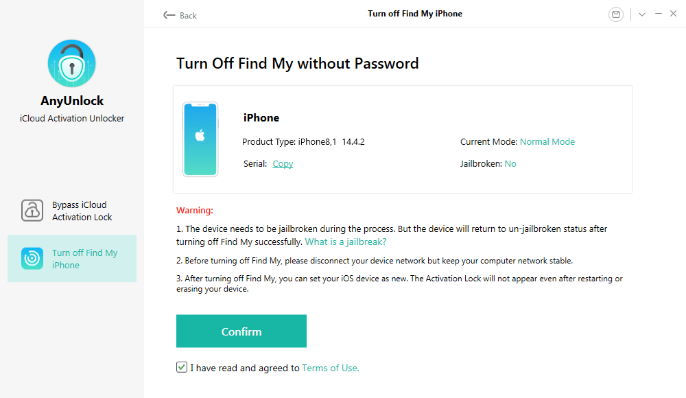 find my iphone turn off without password