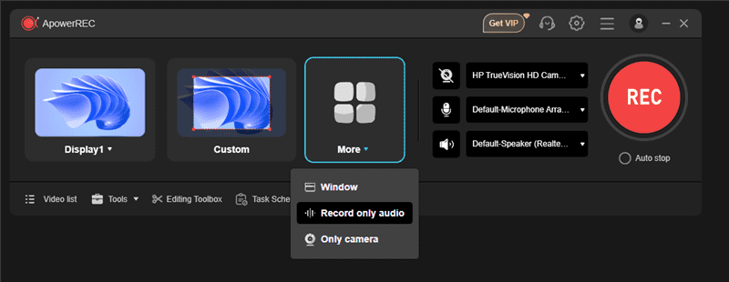 Apowersoft Screen Recorder Record Audio