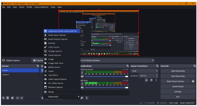 application audio capture