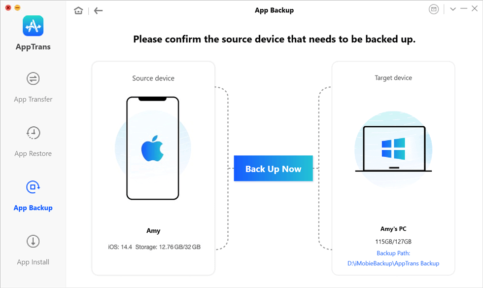 Confirm Your iPhone and the Backup Path