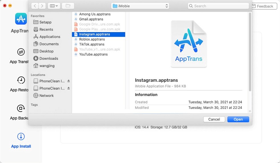 Add App Files to Your iPhone