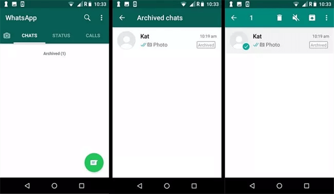 Archive WhatsApp Chats on Android