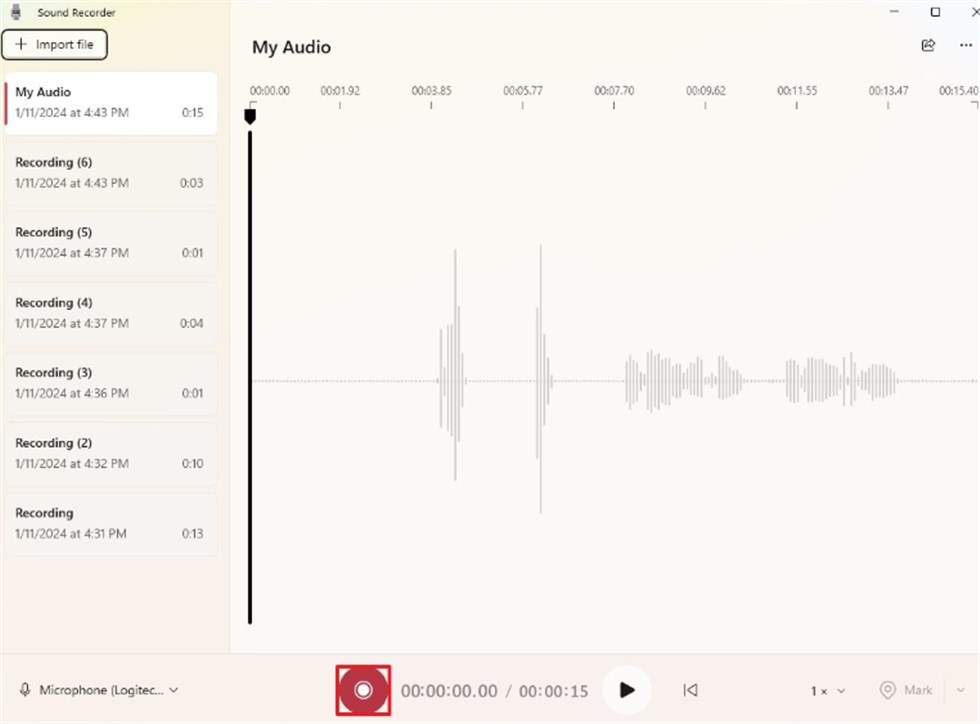 Start Audio Recording