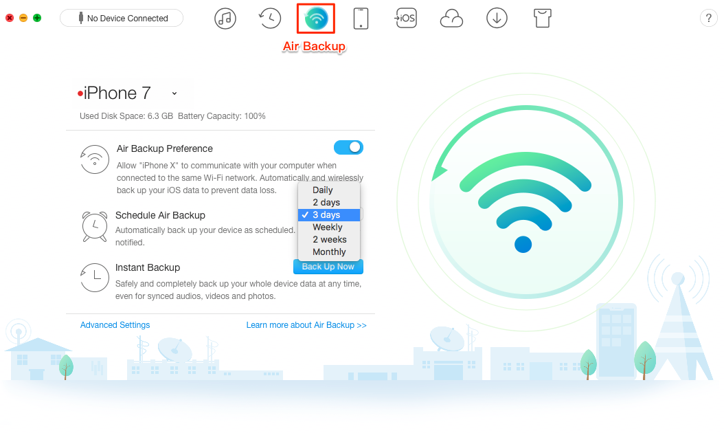 How to Automatically Backup iPhone/iPad with AnyTrans – Step 1