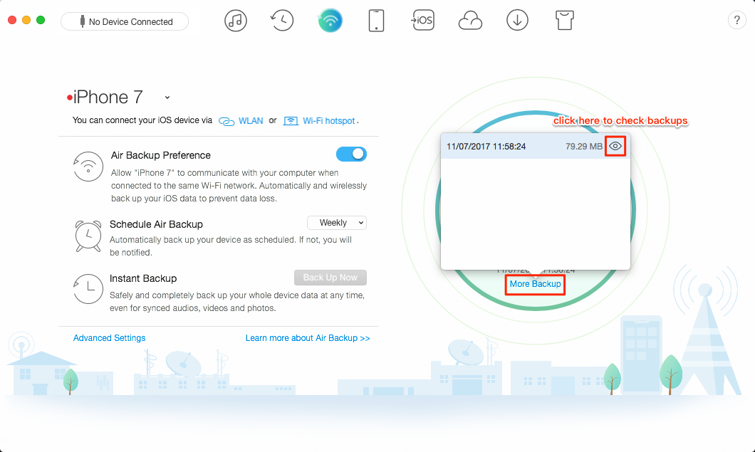 How to Automatically Backup iPhone/iPad with AnyTrans – Step 3