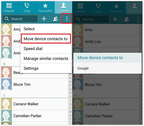 How to Backup Contacts on Samsung Galaxy S9 to Google Account