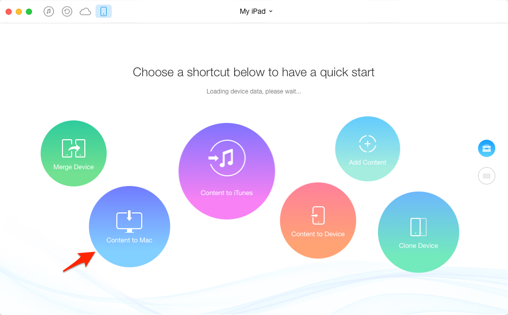 Backup iPad to USB/Flash Drive with AnyTrans – Step 2