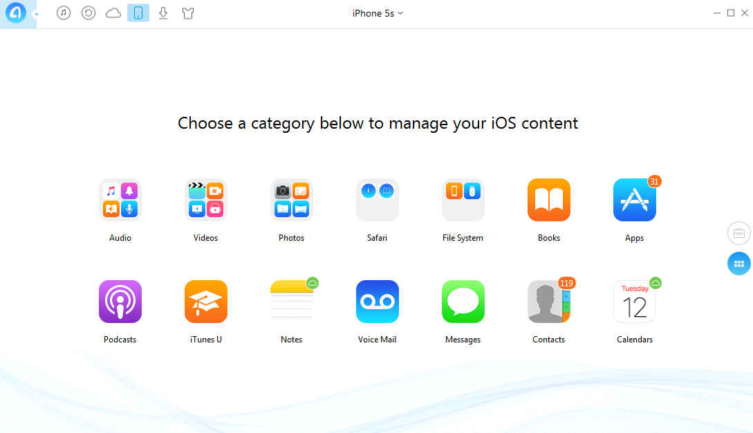 How to Backup iPhone 4s/5/5s/5c - Step 1
