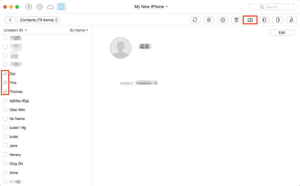 How to Backup iPhone Contacts to Windows and Mac Computer – Step 3