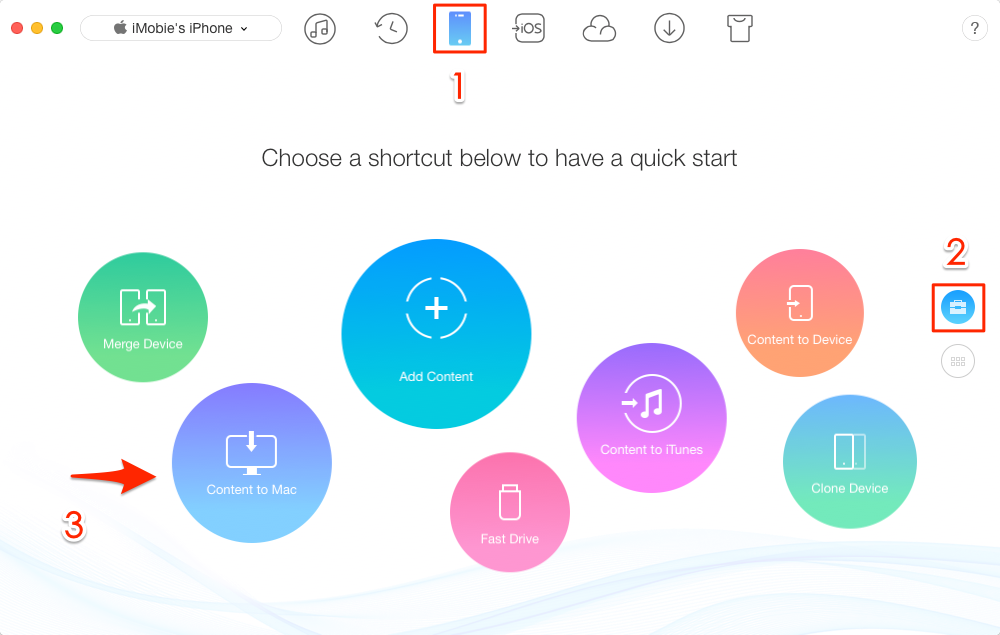 How to Backup iPhone to Computer - Step 1