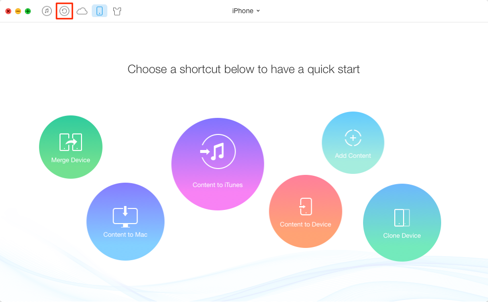 How to Create iTunes Backup with AnyTrans – Step 1