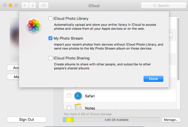 what is back to my mac in icloud preferences