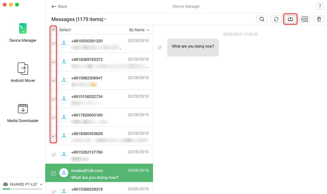 How to Backup Messages on Android to Computer - Step 3