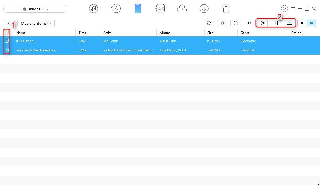 How to Backup Music on iPhone 8/X with AnyTrans - Step 2