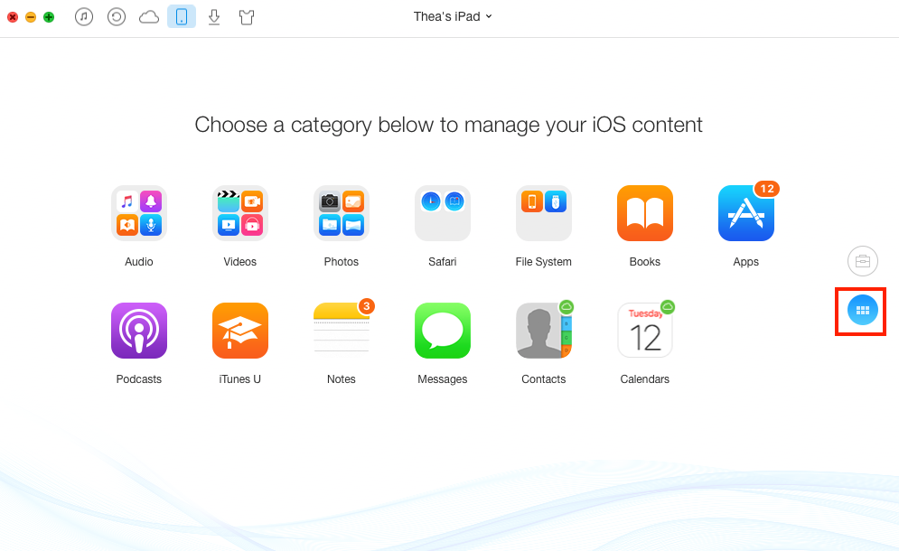 How to Backup Music to iTunes with AnyTrans - Step 1