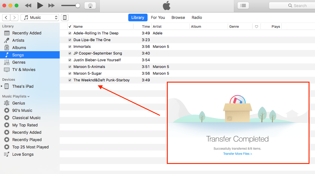 Backing up Music to iTunes Successfully