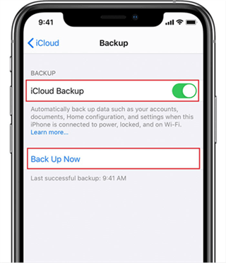 Backup Old iPhone to iCloud