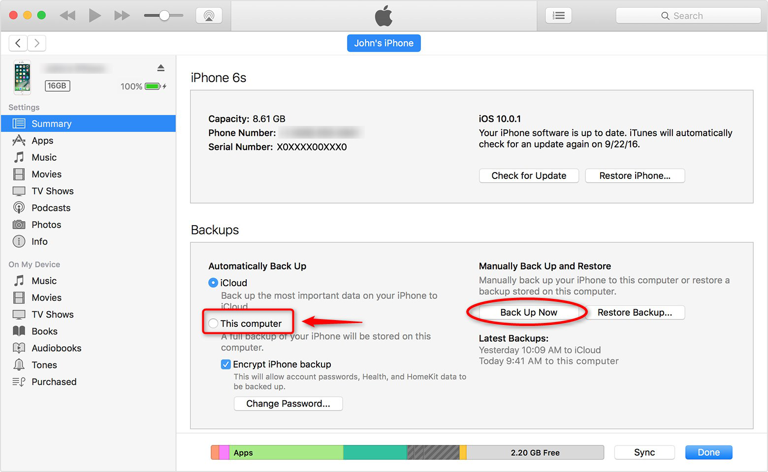 Solved How to Backup and Restore iPhone/iPad with iTunes ...