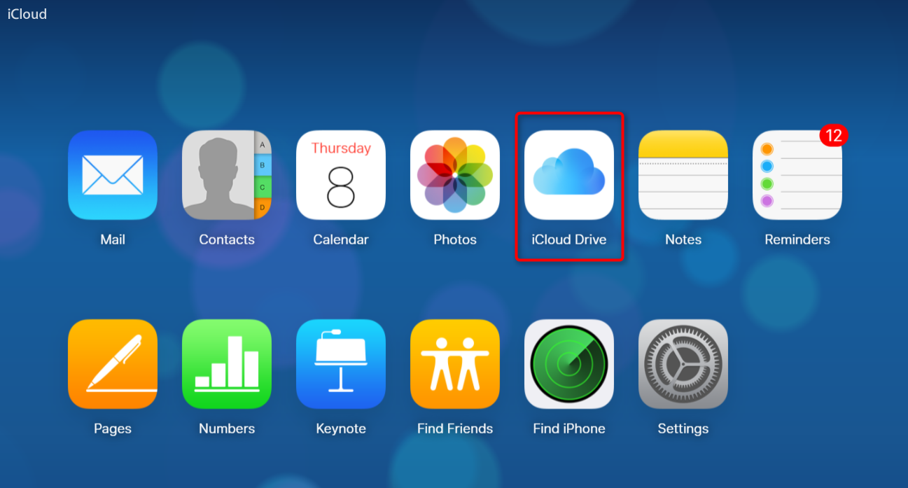 How to Backup PDF/Word/Excel Files to iCloud via iCloud.com - Step 2