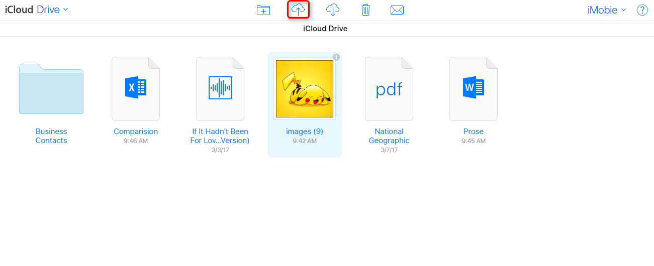 How to Backup PDF/Word/Excel Files to iCloud via iCloud.com - Step 3