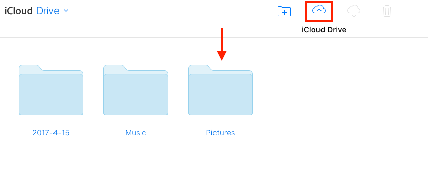 How to Save Photos to iCloud Drive on Web - Step 2