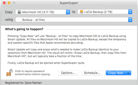 Backup Software for Mac - SuperDuper