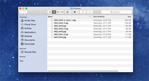 How to Batch Rename Files in Yosemite – Step 2