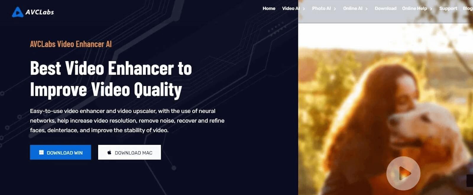 The Best AI Video Enhancer - AVCLabs